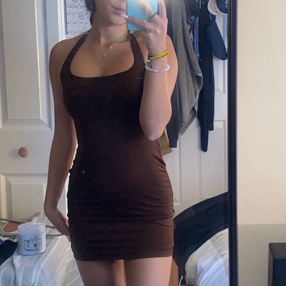 Brown Halter dress